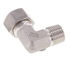 R 1/2'' Male x 15L Stainless steel 90 deg Elbow Compression Fitting 315 Bar DIN 2353