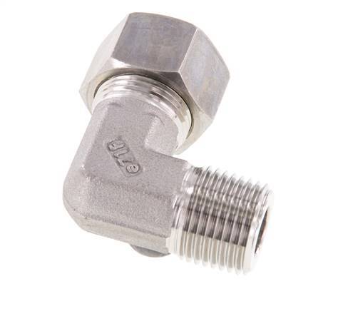 R 1/2'' Male x 15L Stainless steel 90 deg Elbow Compression Fitting 315 Bar DIN 2353