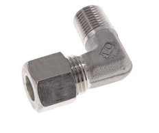 R 1/4'' Male x 10L Stainless steel 90 deg Elbow Compression Fitting 315 Bar DIN 2353