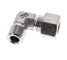 3/8'' NPT Male x 12L Stainless steel 90 deg Elbow Compression Fitting 315 Bar DIN 2353