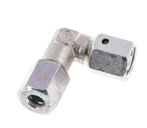 M12x1.5 x 6L Zinc plated Steel Adjustable 90 deg Elbow Fitting with Sealing cone and O-ring 315 Bar DIN 2353