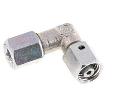 M12x1.5 x 6L Zinc plated Steel Adjustable 90 deg Elbow Fitting with Sealing cone and O-ring 315 Bar DIN 2353