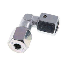 M14x1.5 x 6S Zinc plated Steel Adjustable 90 deg Elbow Fitting with Sealing cone and O-ring 630 Bar DIN 2353