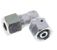 M18x1.5 x 10S Zinc plated Steel Adjustable 90 deg Elbow Fitting with Sealing cone and O-ring 630 Bar DIN 2353