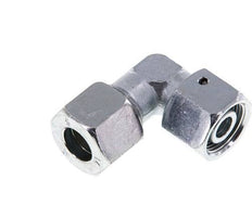 M22x1.5 x 14S Zinc plated Steel Adjustable 90 deg Elbow Fitting with Sealing cone and O-ring 630 Bar DIN 2353