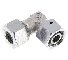 M22x1.5 x 15L Zinc plated Steel Adjustable 90 deg Elbow Fitting with Sealing cone and O-ring 315 Bar DIN 2353
