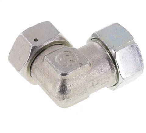 M36x2 x 28L Zinc plated Steel Adjustable 90 deg Elbow Fitting with Sealing cone and O-ring 160 Bar DIN 2353