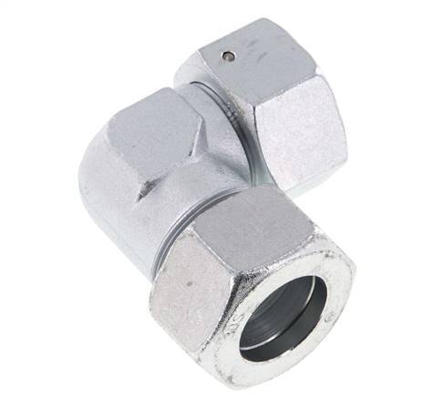 M42x2 x 30S Zinc plated Steel Adjustable 90 deg Elbow Fitting with Sealing cone and O-ring 400 Bar DIN 2353