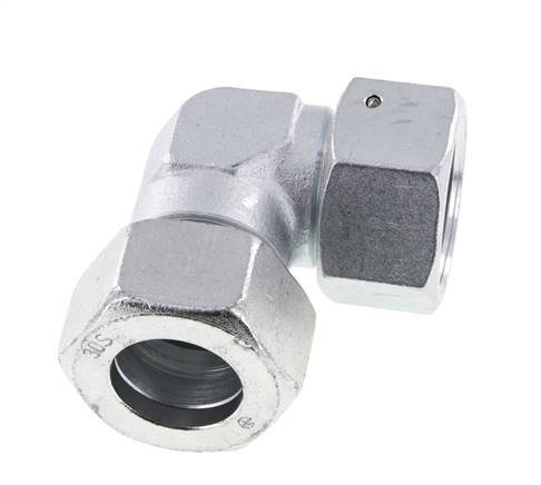 M42x2 x 30S Zinc plated Steel Adjustable 90 deg Elbow Fitting with Sealing cone and O-ring 400 Bar DIN 2353