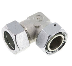 M45x2 x 35L Zinc plated Steel Adjustable 90 deg Elbow Fitting with Sealing cone and O-ring 160 Bar DIN 2353