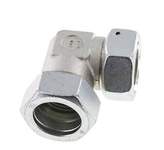 M45x2 x 35L Zinc plated Steel Adjustable 90 deg Elbow Fitting with Sealing cone and O-ring 160 Bar DIN 2353