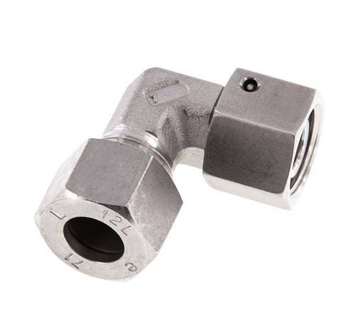 M18x1.5 x 12L Stainless steel Adjustable 90 deg Elbow Fitting with Sealing cone and O-ring 315 Bar DIN 2353
