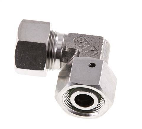 M22x1.5 x 15L Stainless steel Adjustable 90 deg Elbow Fitting with Sealing cone and O-ring 315 Bar DIN 2353