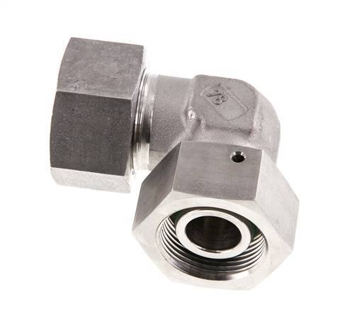 M36x2 x 25S Stainless steel Adjustable 90 deg Elbow Fitting with Sealing cone and O-ring 400 Bar DIN 2353