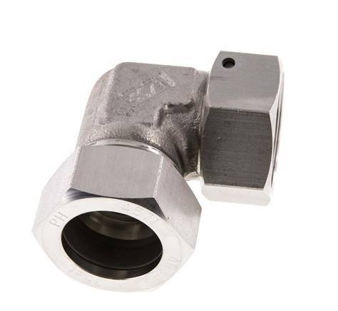 M45x2 x 35L Stainless steel Adjustable 90 deg Elbow Fitting with Sealing cone and O-ring 160 Bar DIN 2353