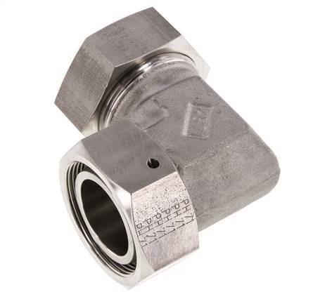 M52x2 x 42L Stainless steel Adjustable 90 deg Elbow Fitting with Sealing cone and O-ring 160 Bar DIN 2353