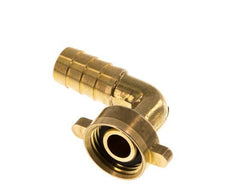 G 1/2'' x 13mm Brass 90 deg Elbow Hose barb with NBR Seal and Wing Nut 16 Bar