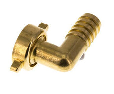 G 1'' x 19mm Brass 90 deg Elbow Hose barb with NBR Seal and Wing Nut 16 Bar