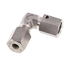 M12x1.5 x 6L Stainless steel Adjustable 90 deg Elbow Compression Fitting with Sealing cone and O-ring 315 Bar DIN 2353
