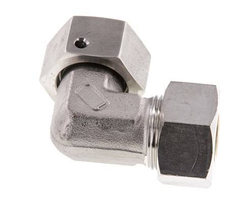 M26x1.5 x 18L Stainless steel Adjustable 90 deg Elbow Compression Fitting with Sealing cone and O-ring 315 Bar DIN 2353