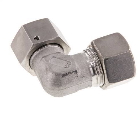 M30x2 x 20S Stainless steel Adjustable 90 deg Elbow Compression Fitting with Sealing cone and O-ring 400 Bar DIN 2353