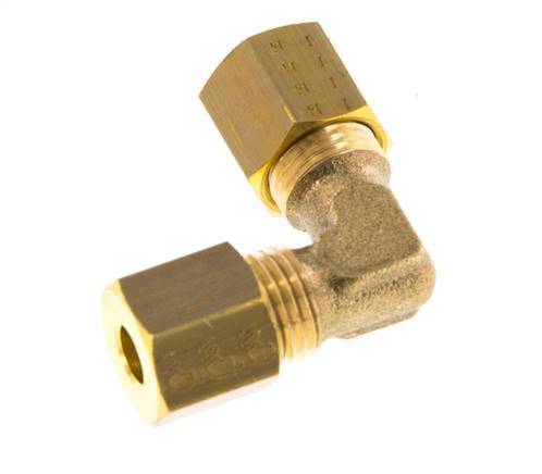 5mm Brass 90 deg Elbow Compression Fitting 150 Bar DIN EN 1254-2