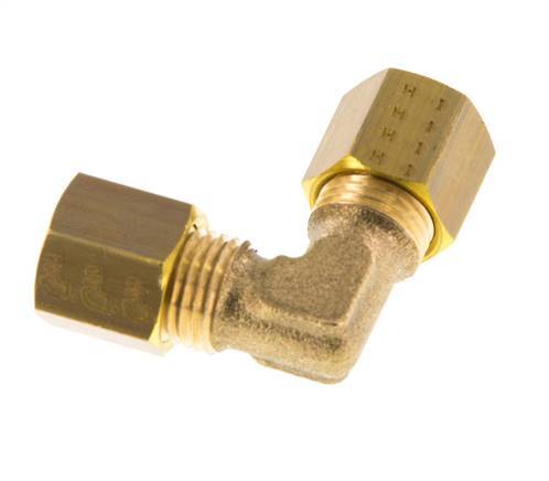 5mm Brass 90 deg Elbow Compression Fitting 150 Bar DIN EN 1254-2