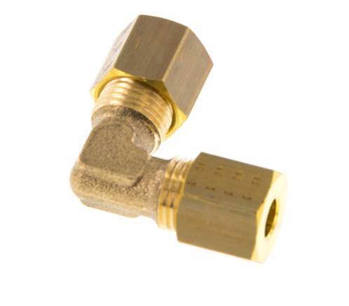5mm Brass 90 deg Elbow Compression Fitting 150 Bar DIN EN 1254-2