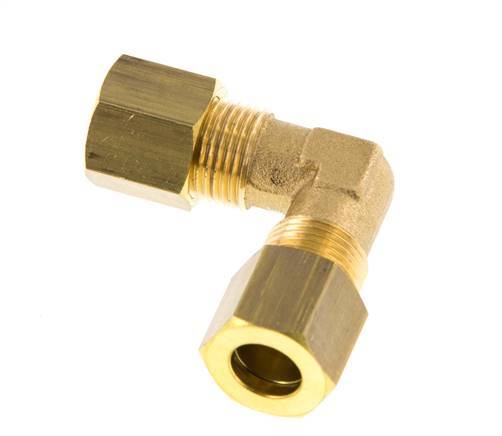 8mm Brass 90 deg Elbow Compression Fitting 135 Bar DIN EN 1254-2