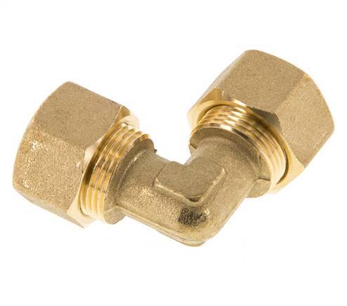 16mm Brass 90 deg Elbow Compression Fitting 76 Bar DIN EN 1254-2