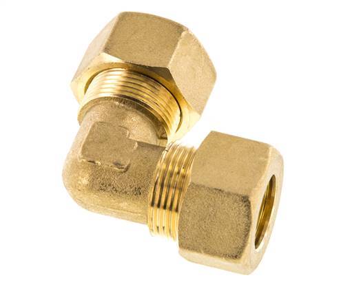 18mm Brass 90 deg Elbow Compression Fitting 67 Bar DIN EN 1254-2