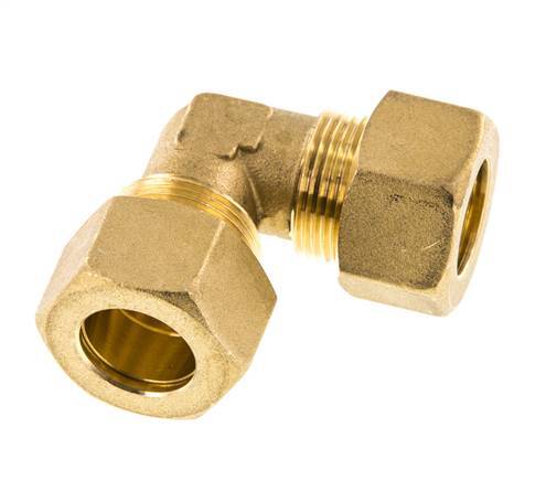 18mm Brass 90 deg Elbow Compression Fitting 67 Bar DIN EN 1254-2