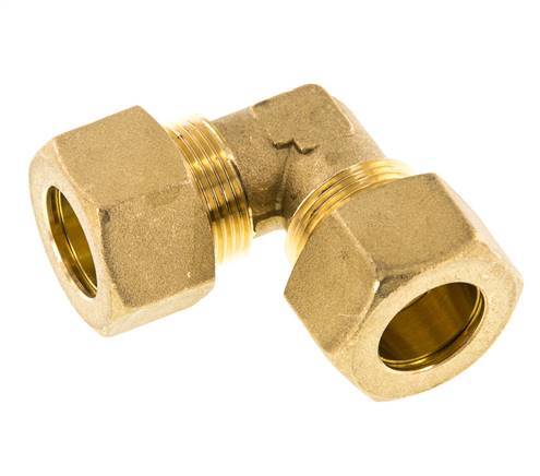 18mm Brass 90 deg Elbow Compression Fitting 67 Bar DIN EN 1254-2