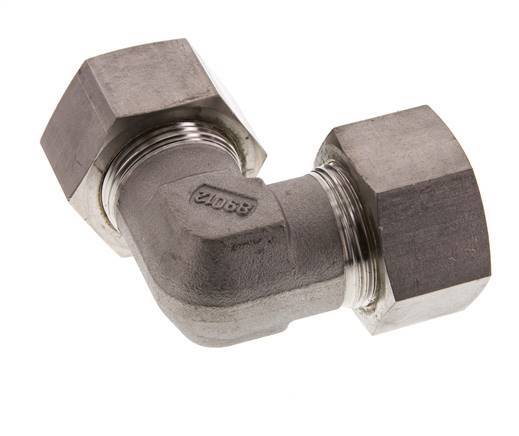 25S Stainless steel 90 deg Elbow Compression Fitting 400 Bar DIN 2353