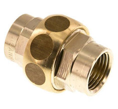 Rp 1/2'' Brass Double Nipple 3-pieces with Conically sealing 16 Bar