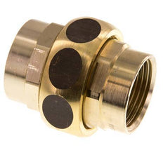Rp 1'' Brass Double Nipple 3-pieces with Conically sealing 16 Bar