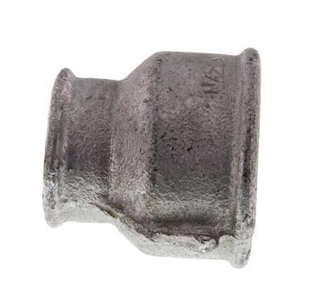 Rp 1 1/2'' x Rp 1'' Zinc plated Cast iron Round Socket 25 Bar