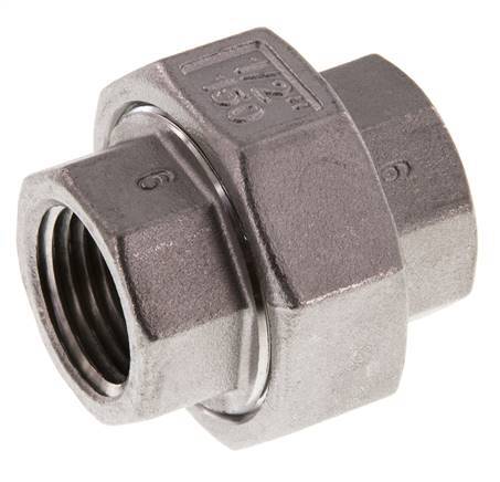 1/2'' NPT Stainless steel Double Nipple 3-pieces with Conically sealing 16 Bar