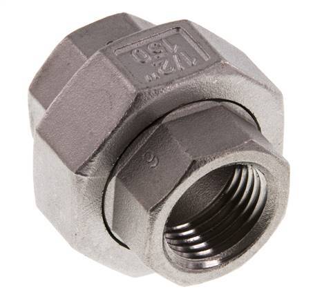 1/2'' NPT Stainless steel Double Nipple 3-pieces with Conically sealing 16 Bar