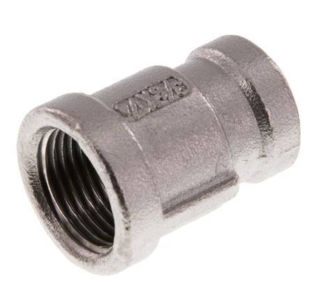 Rp 3/8'' x Rp 1/4'' Stainless steel Round Socket 16 Bar [2 Pieces]