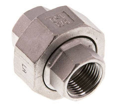 Rp 3/8'' Stainless steel Double Nipple 3-pieces with Conically sealing 16 Bar