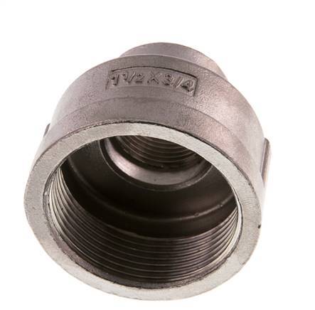Rp 1 1/2'' x Rp 3/4'' Stainless steel Round Socket 16 Bar