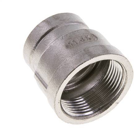 1 1/4'' NPT x 1'' NPT Stainless steel Round Socket 16 Bar