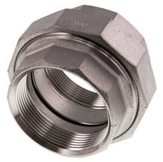 2'' NPT Stainless steel Double Nipple 3-pieces with Conically sealing 16 Bar