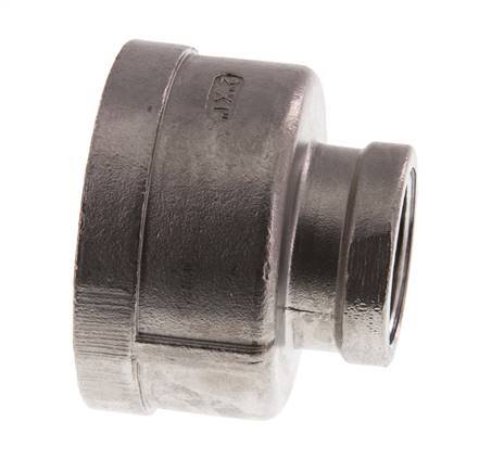 Rp 2'' x Rp 1'' Stainless steel Round Socket 16 Bar