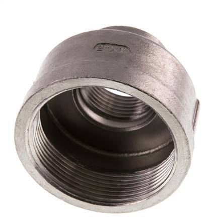 Rp 2'' x Rp 1'' Stainless steel Round Socket 16 Bar