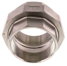 Rp 3'' Stainless steel Double Nipple 3-pieces with Conically sealing 16 Bar