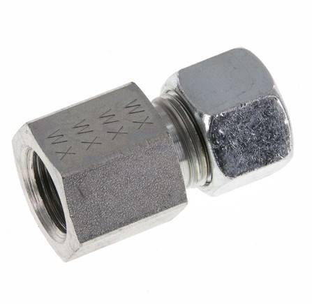 G 3/8'' x 12L Zinc plated Steel Straight Cutting Ring 315 Bar DIN 2353 [2 Pieces]