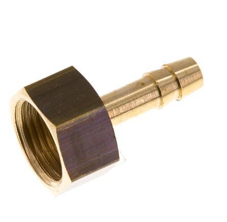 G 3/8'' x 6mm Brass Hose barb 16 Bar [2 Pieces]