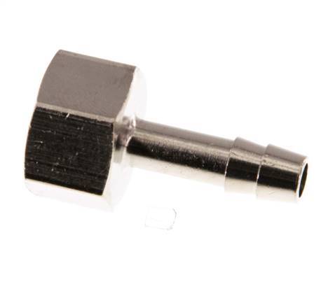 G 1/4'' x 6mm Nickel plated Brass Hose barb 16 Bar [5 Pieces]